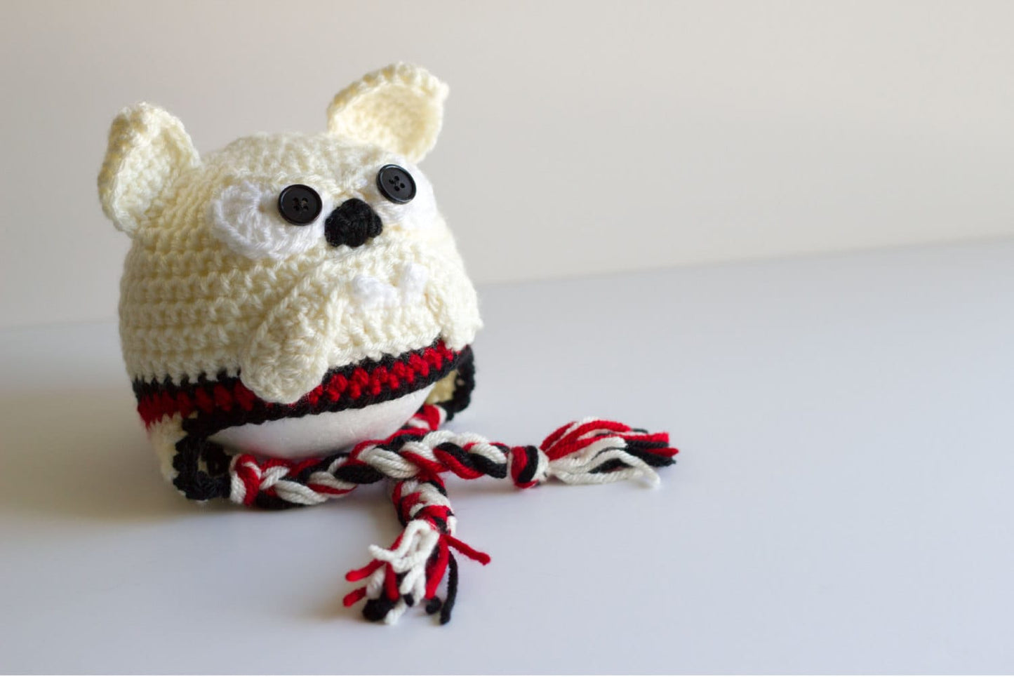 Crochet Bulldog Hat: Newborn to Child