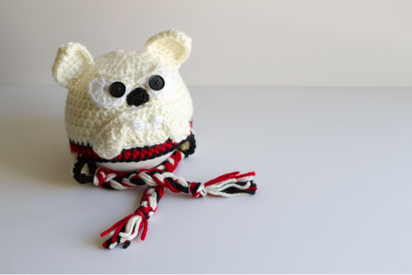 Crochet Bulldog Hat: Newborn to Child
