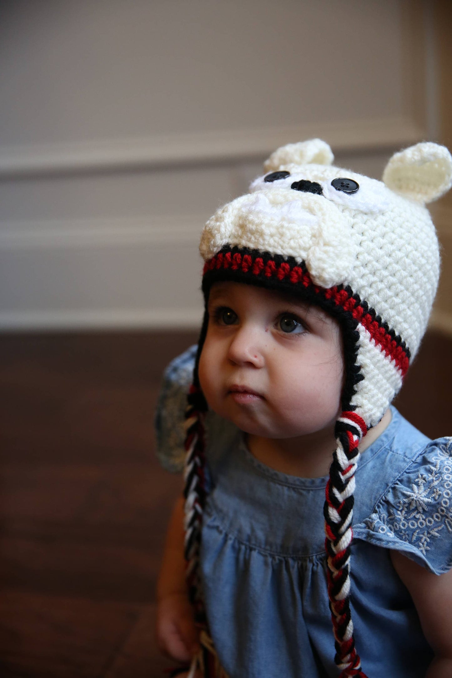 Crochet Bulldog Hat: Newborn to Child