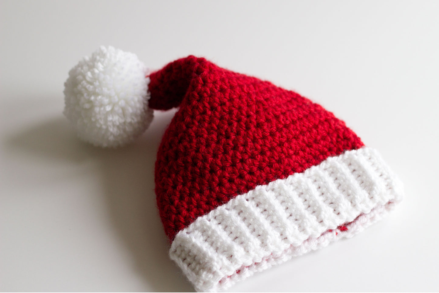 Crochet Baby Santa Hat: Newborn to Adult Sizes