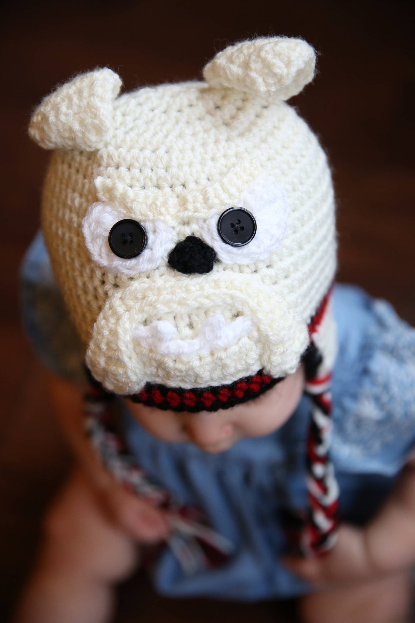 Crochet Bulldog Hat: Newborn to Child