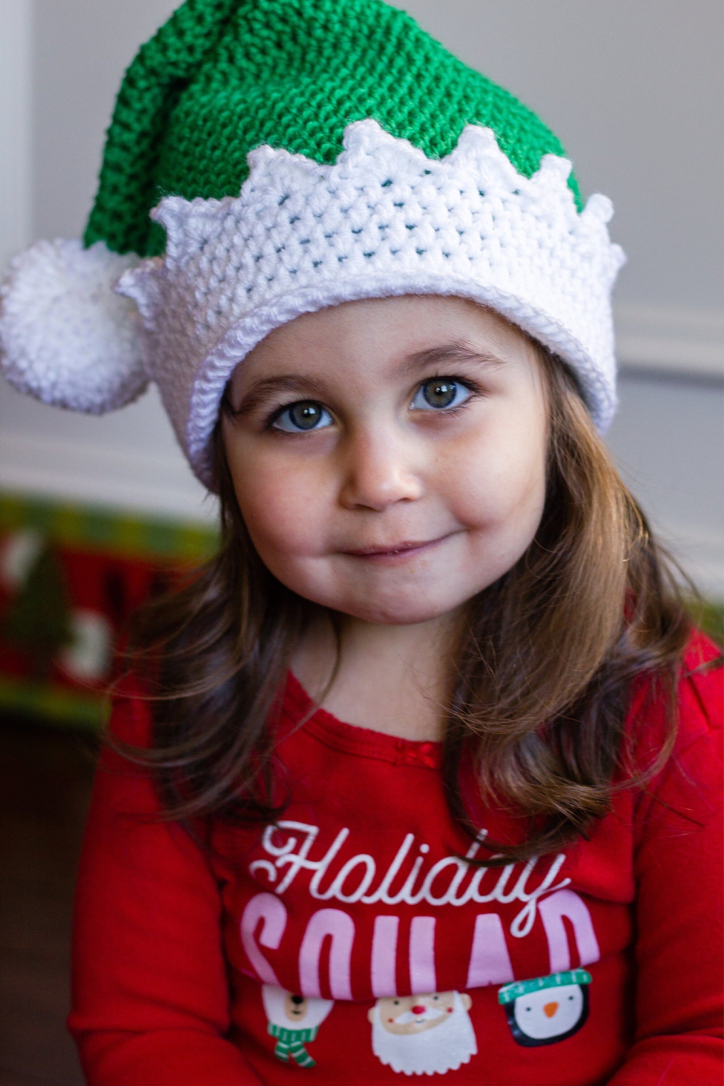 Crochet Green Elf Hat: Christmas Holiday Baby to Toddler/Child